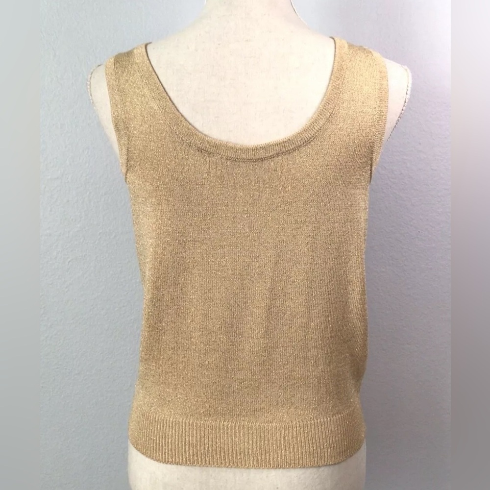 ST. JOHN GOLD METALLIC TOP - Picture 3 of 4